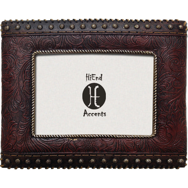 Studded Leather 4 x 6 Photo Frame