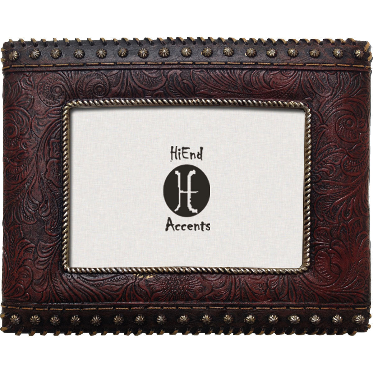 Studded Leather 4 x 6 Photo Frame