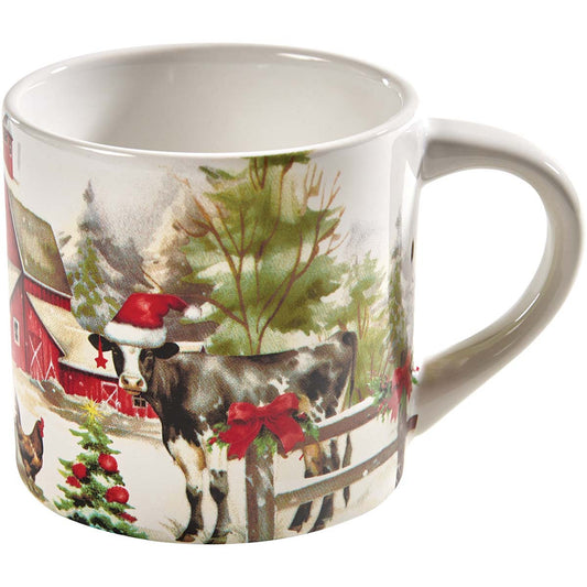 Festive Farmhouse Mugs - Set of 4
