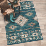 Turquoise Horizon Rug - 4 x 5