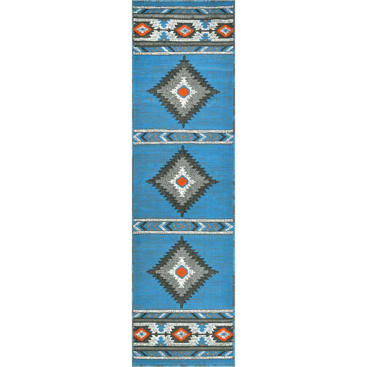 Hacienda Sky Blue Rug - 2 x 7