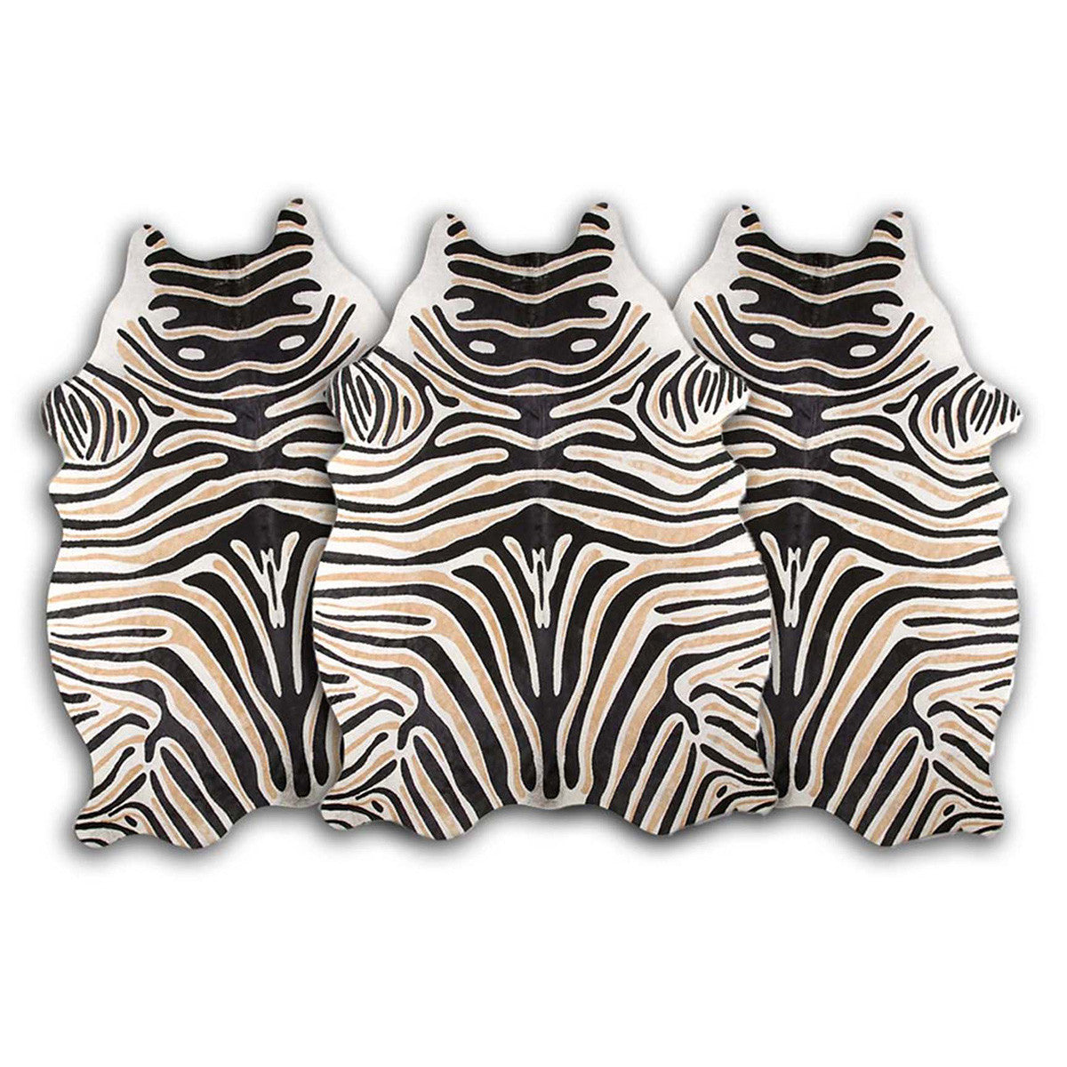 Printed Double Zebra Cowhide Rug