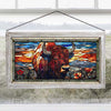 Wildflower Bison Stained Glass Art