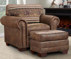 Mustang Band Armchair & Ottoman
