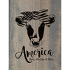 Red White & Moo Wood Sign
