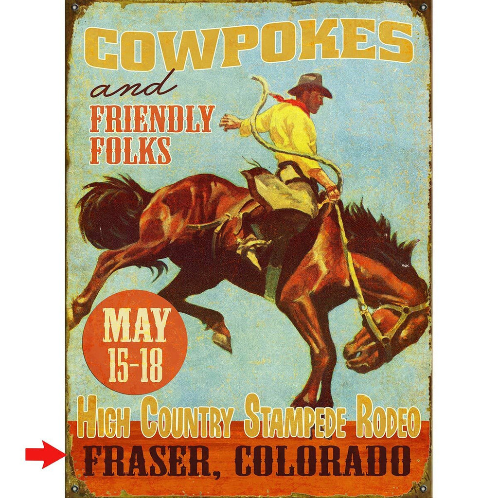 Cowpokes Personalized Sign - 17 x 23