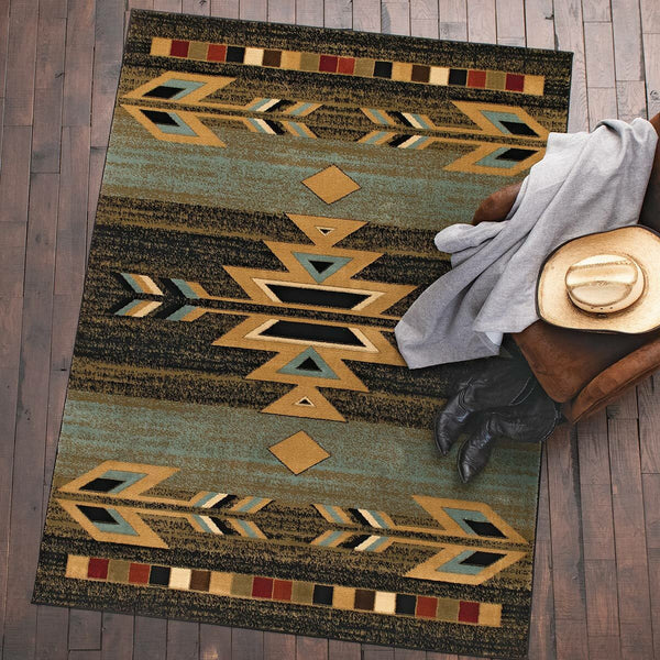 Santa Fe Ebony Rug - 5 x 7 | Lone Star Western Decor