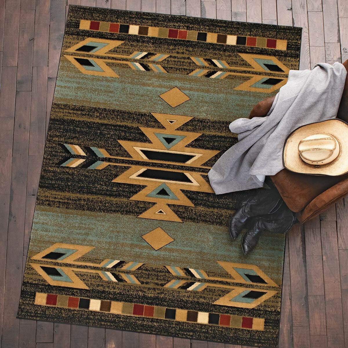 Santa Fe Ebony Rug - 5 x 7
