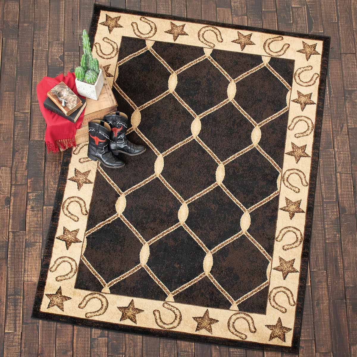 Horseshoe & Star Rug - 5 x 8