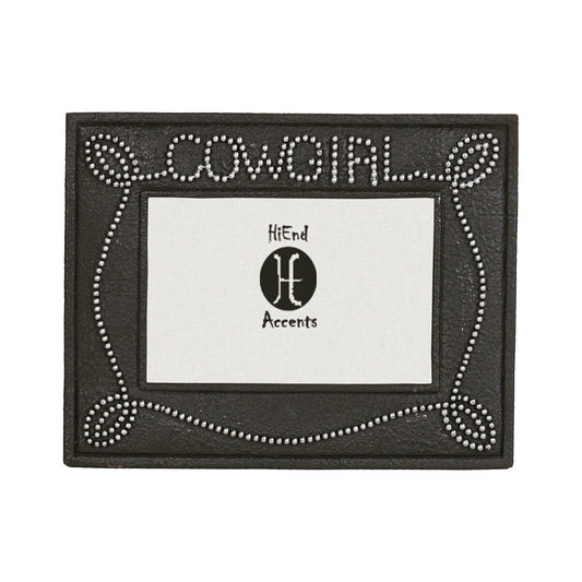 Silver Stud Cowgirl 4 x 6 Photo Frame