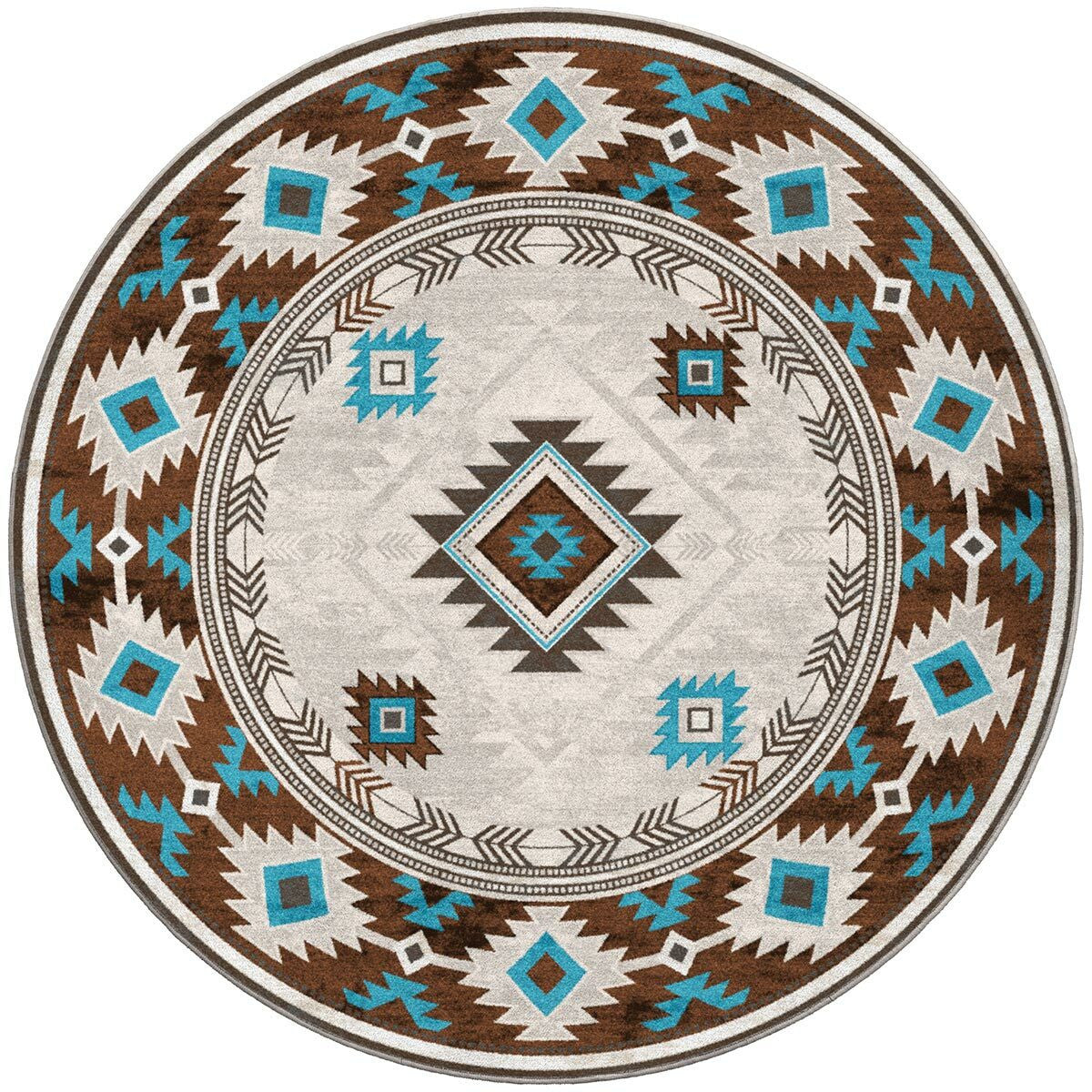 Whiskey River Glacier Rug - 8 Ft. Round