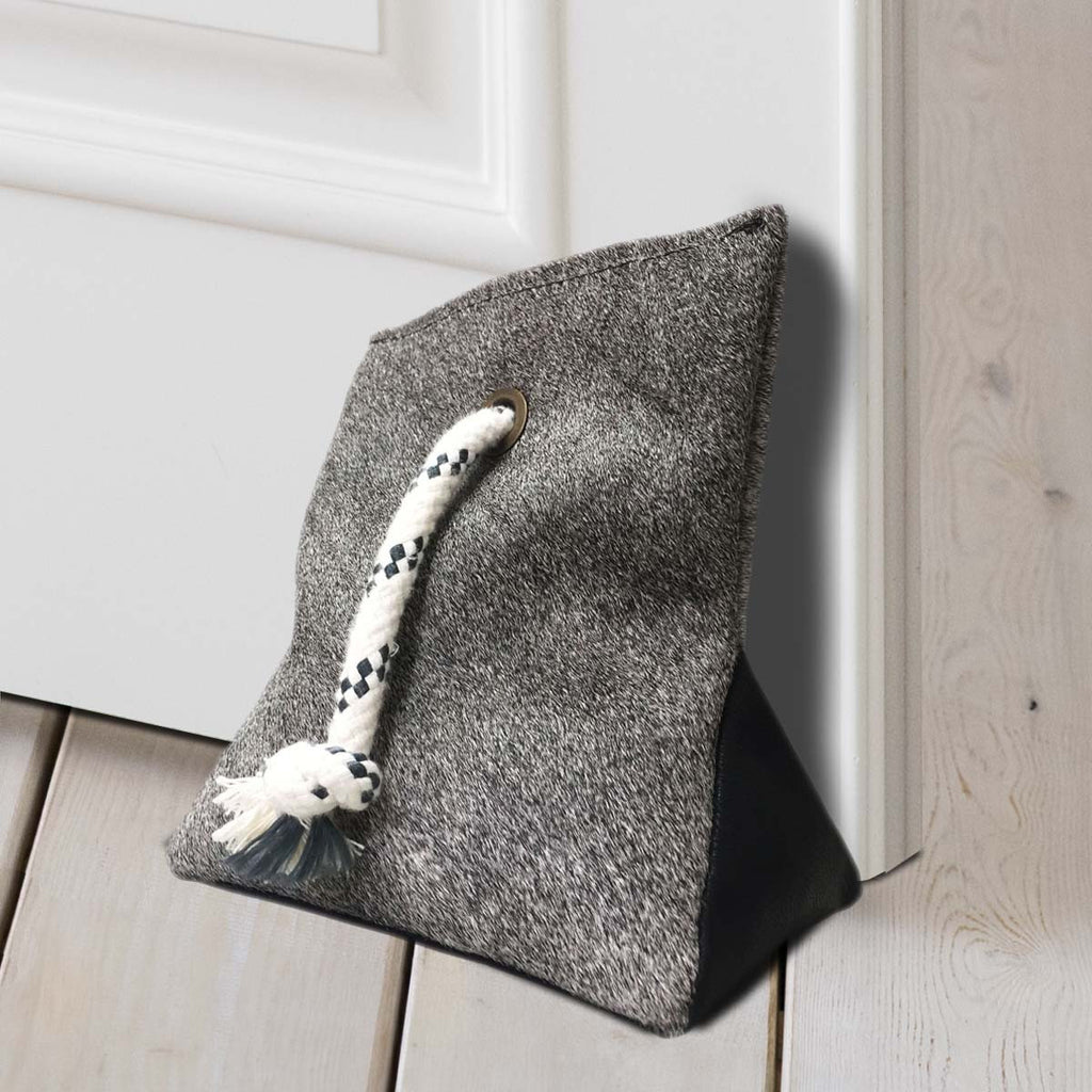 Cowhide Gray Door Wedge
