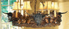 Three Longhorn Head Chandelier