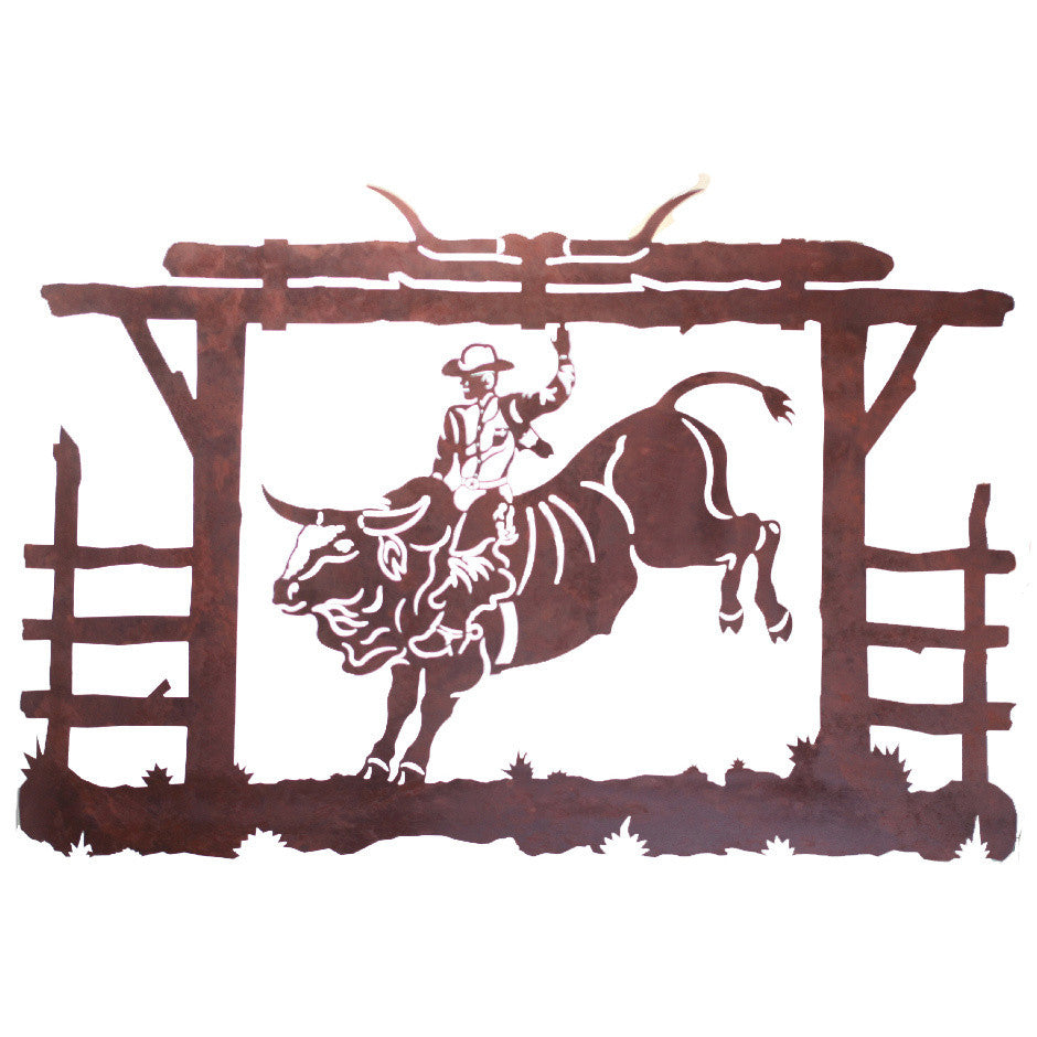 Bull Rider Metal Wall Art