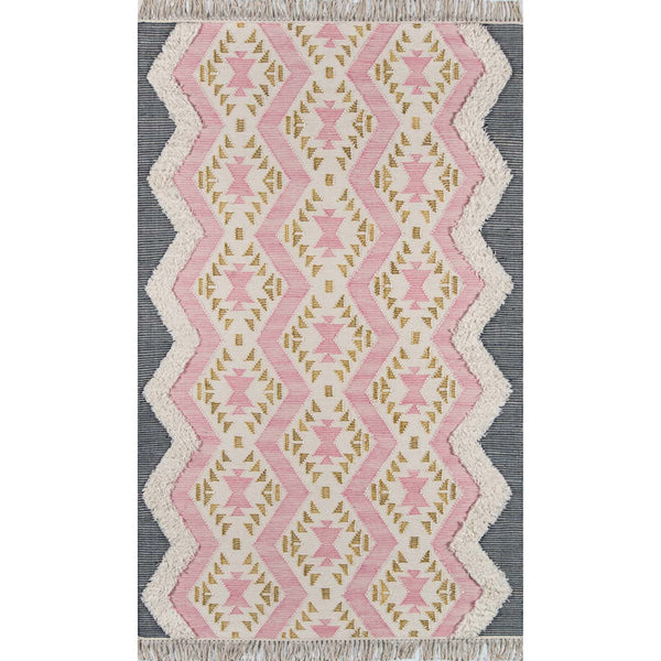 Nomad Boho Pink Rug - 3 x 5