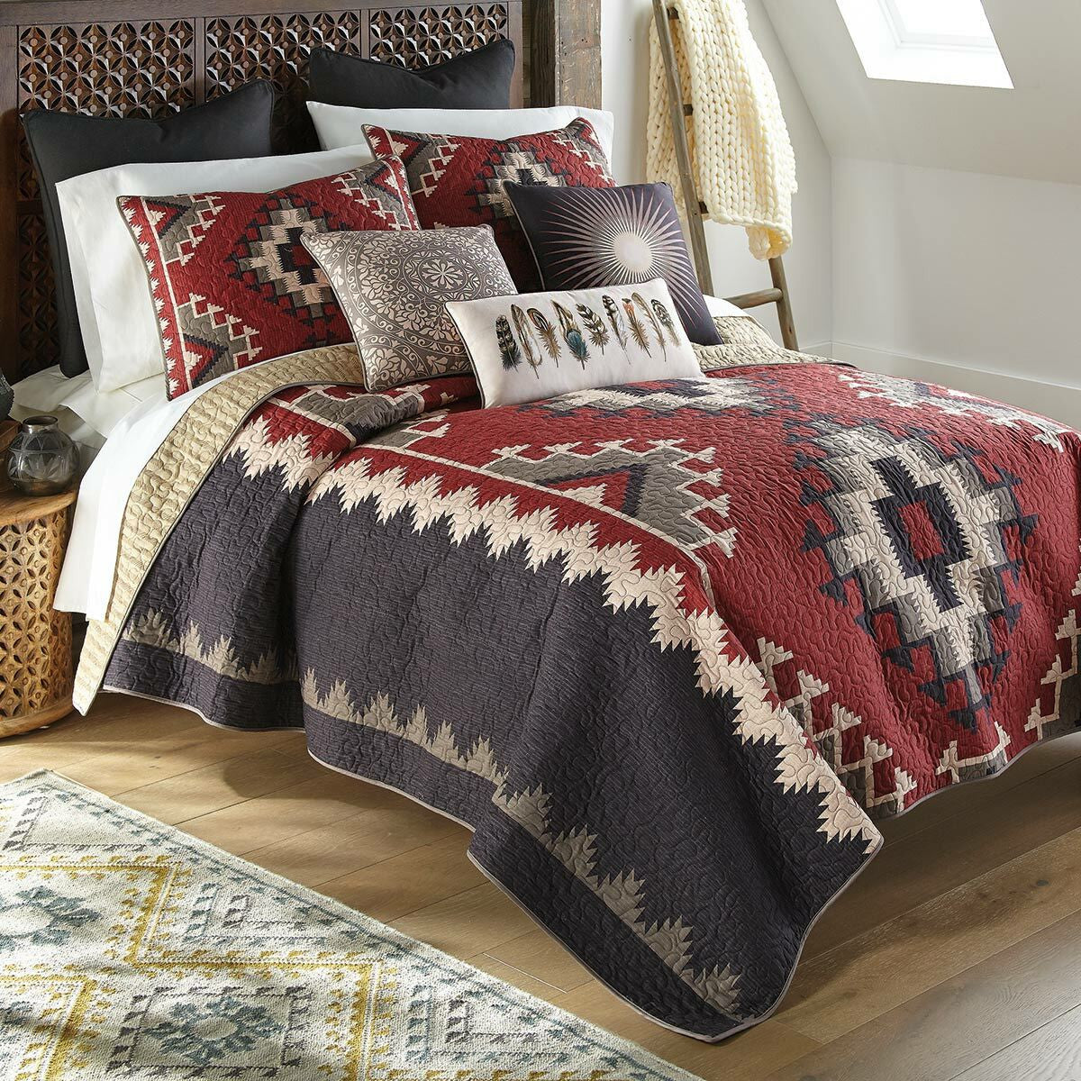 Crimson Vista Quilt Bedding Collection