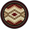 Star Burst Red Rug - 8 Ft. Round