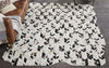 Cowhide Mosaic Chevron Rug - White/Black - 2 x 3