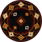 Diamond Creek Black & Tan Rug - 8 Ft. Round