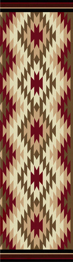 Star Burst Red Rug - 2 x 8