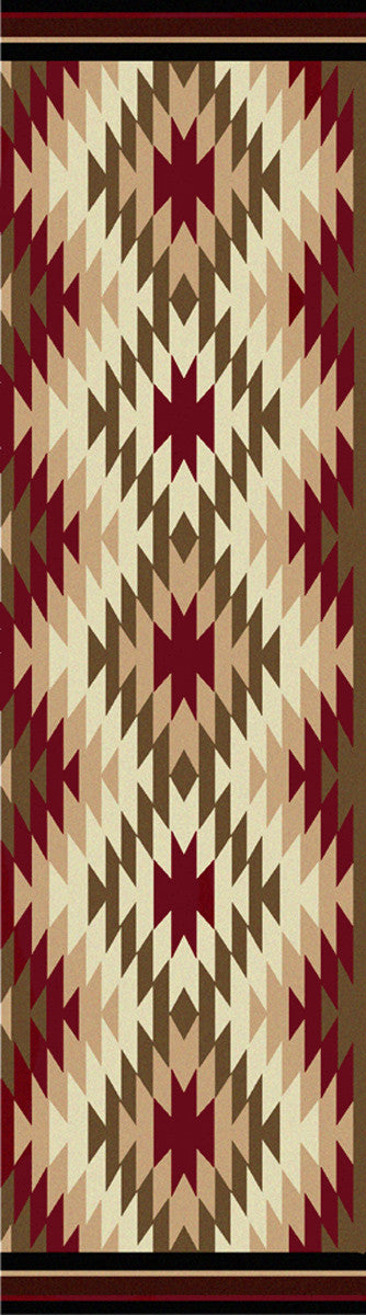 Star Burst Red Rug - 2 x 8