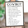 Rancher's Code Wall Art