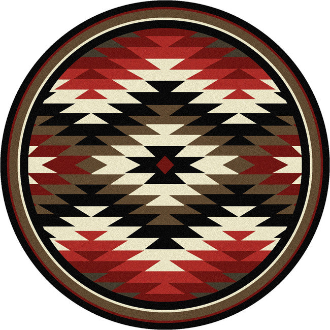 Star Burst Southwestern Rug - 8 Ft. Round