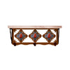 Red Jasper Stone 20 Inch Pine Hook Shelf