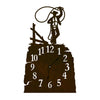 Roping Cowboy Table Clock