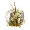 Grapevine and Pod Centerpiece with Red and Turquoise Accents