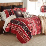 Crimson Canyon Quilt Bed Set - Queen