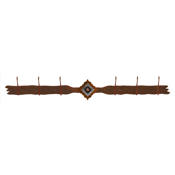 Diamond Copper Berry Concho 6 Hook Coat Rack