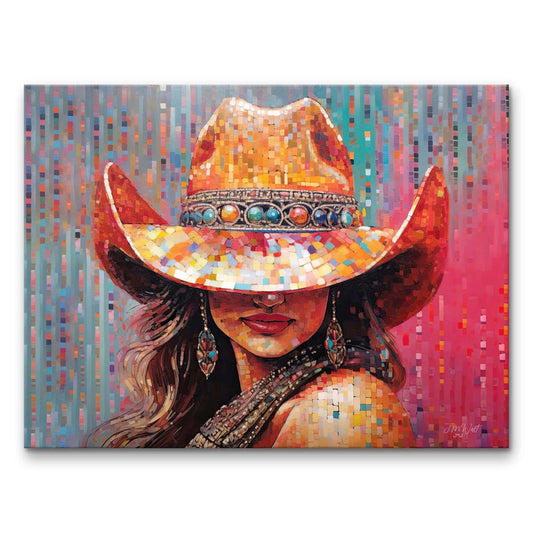 Sunset Orange Cowgirl Spirit Wall Art