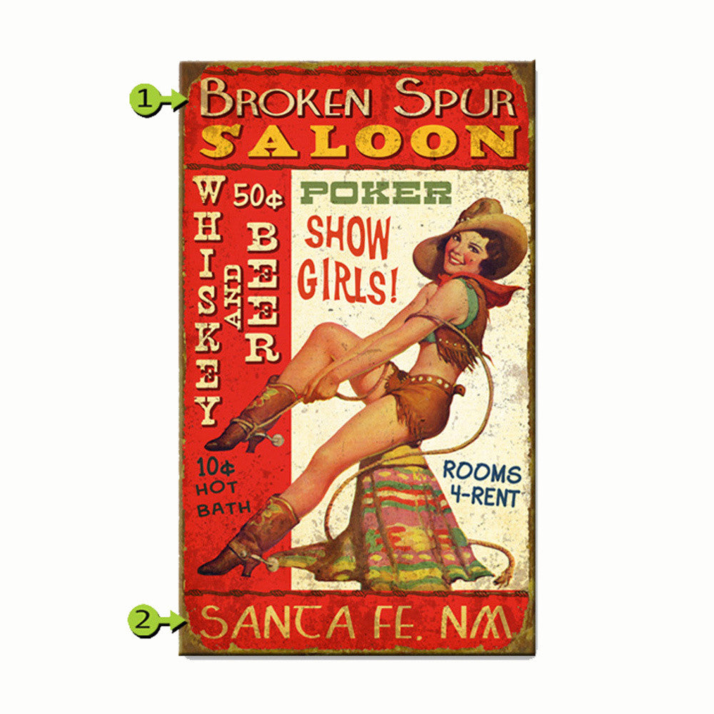 Pin-up Personalized Sign - 14 x 24