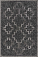 Kachina Charcoal Indoor/Outdoor Rug - 4 x 6