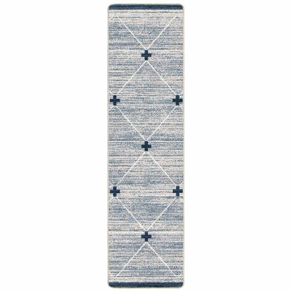Crosspoint Blue Rug - 2 x 8