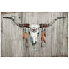 Stylized Longhorn Canvas Art