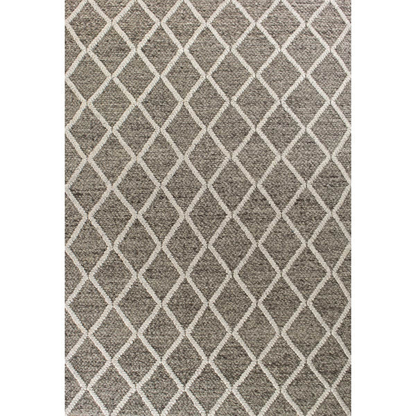 Dark Gray Geo Trail Rug - 8 x 10