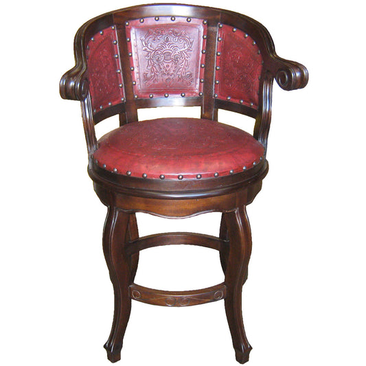 Cardenal Swivel Barstool - Colonial Red