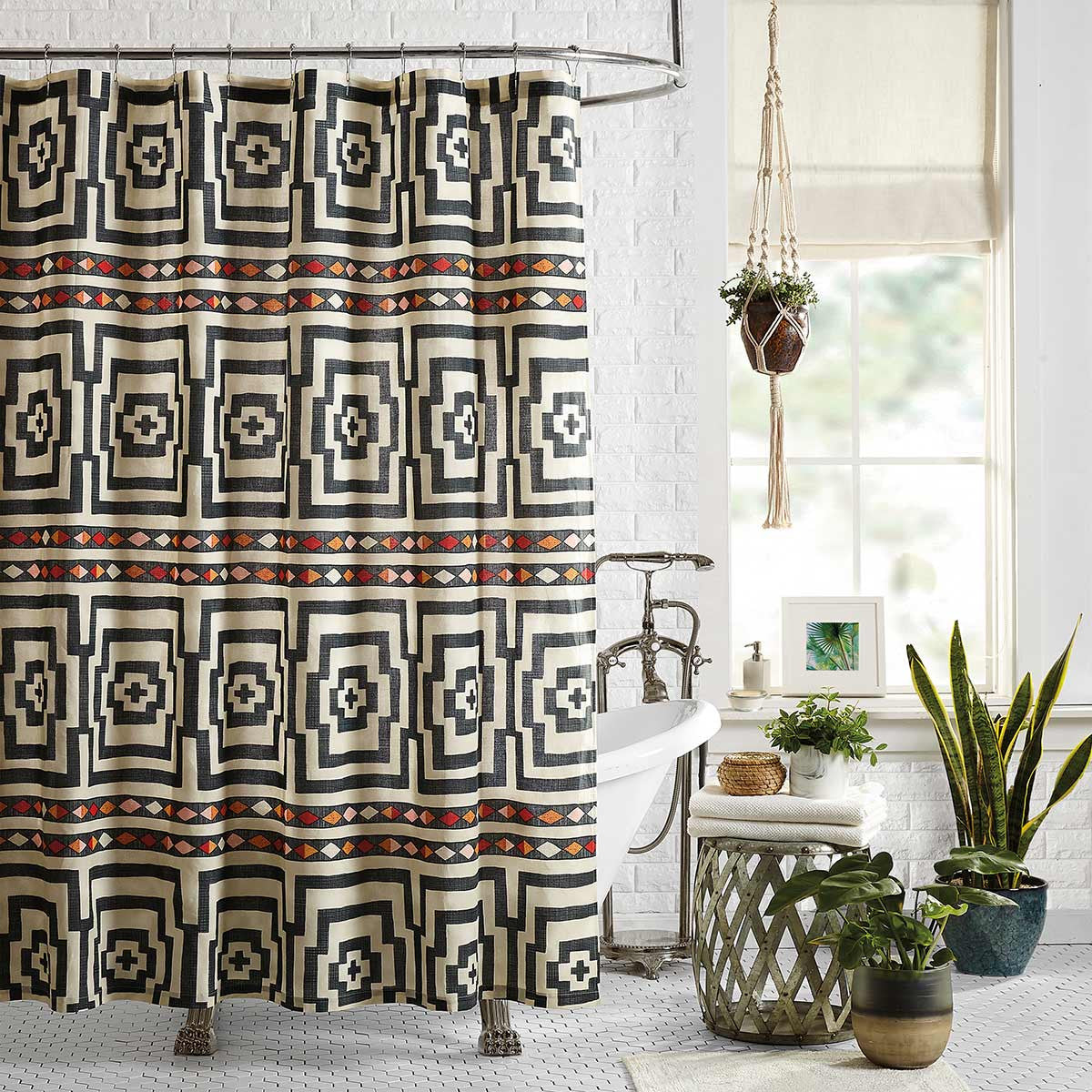 Diamond Mirage Black Shower Curtain