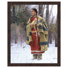 With Wonder She Waits Framed Canvas