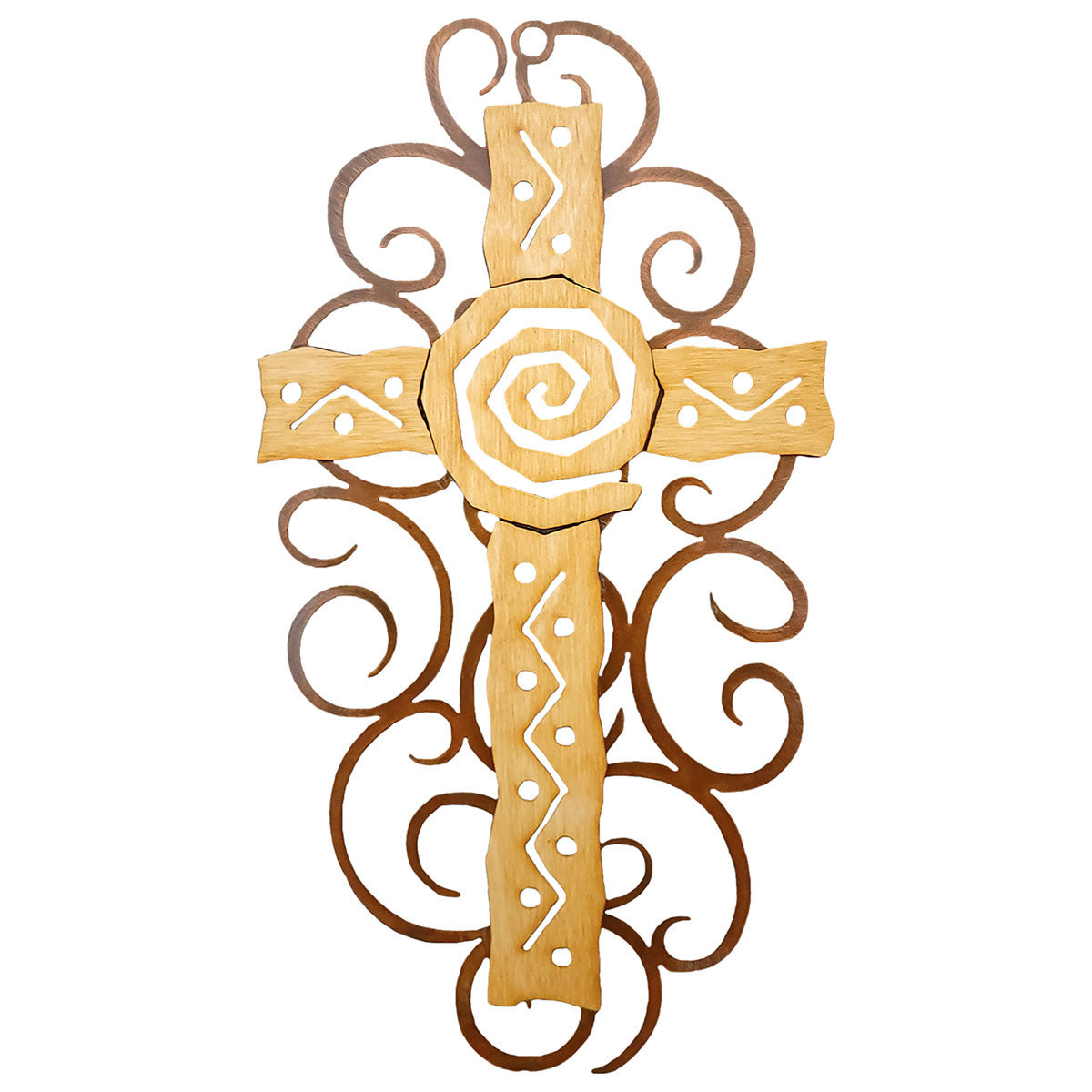 Moab Cross Cutout Swirl Wall Art