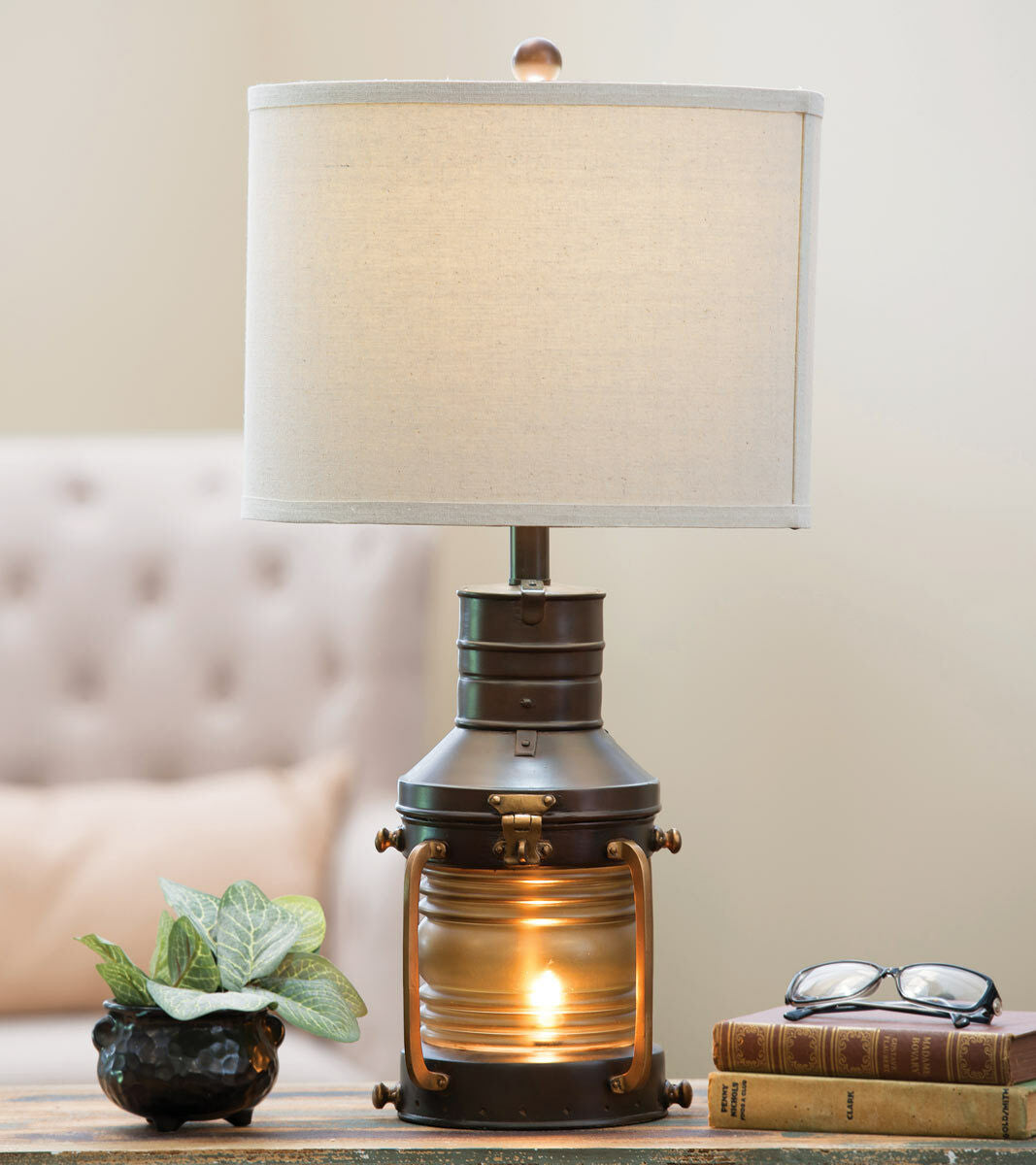 Rustic Lantern Table Lamp
