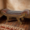 Romanesque Leather Bench
