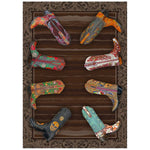 Fiesta Boots Rug - 4 x 5