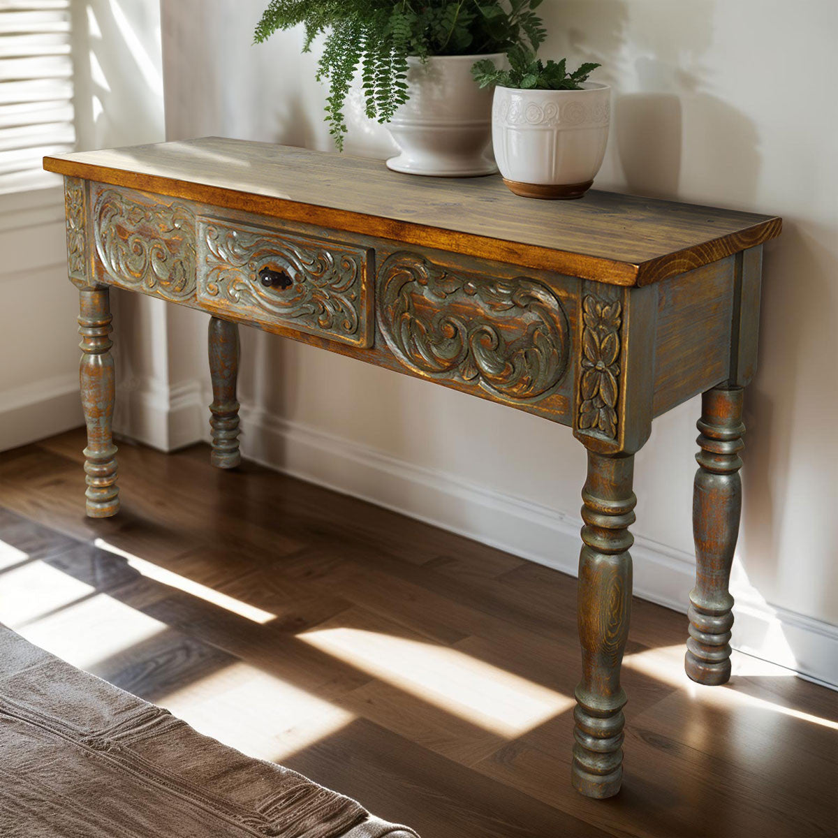 Lewiston Carved Console Table