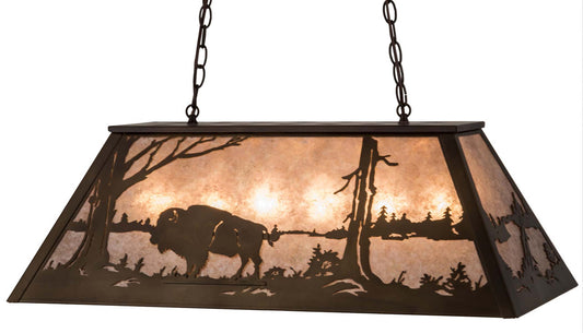 Silver Buffalo Oblong Pendant Light