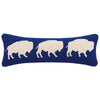 White Buffalo Trio Accent Pillow