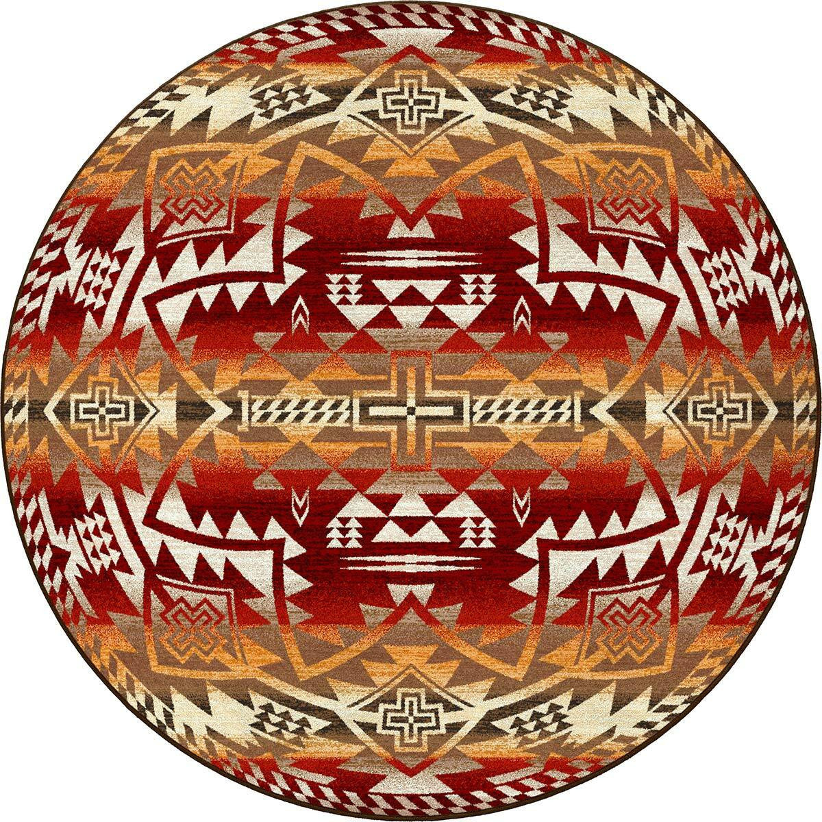Teton Spirit Bonfire Rug - 8 Ft. Round