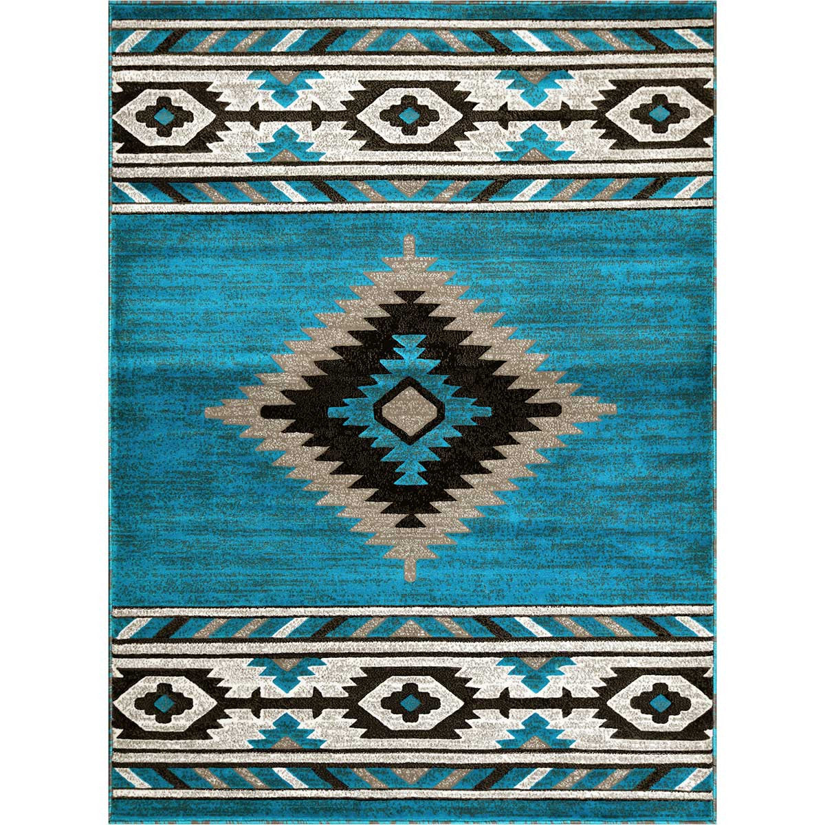 Hacienda Turquoise Rug - 5 x 7